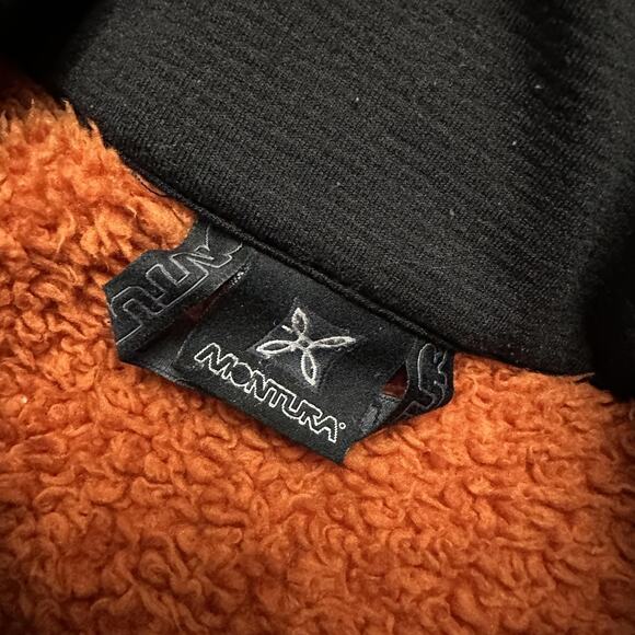 Montura Jacket Mens XL Orange Fleece Full Zip Stand Collar Hiking Outdoor - Picture 11 of 16